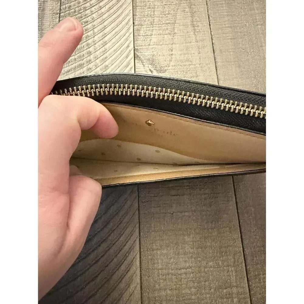 Kate Spade bow wallet 100% cow leather
